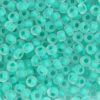 Frosted Colour Lined Turquoise Preciosa Seed Beads