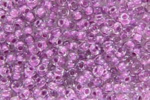 Colour Lined Orchid Preciosa Seed Beads