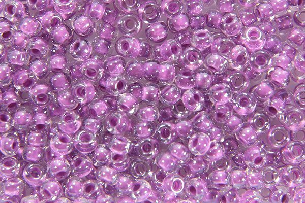 Colour Lined Orchid Preciosa Seed Beads