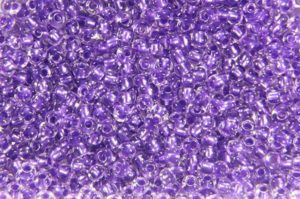 Colour Lined Lustre Purple Preciosa Seed Beads