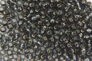 Silver Lined Black Preciosa Seed Beads