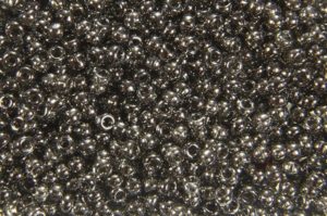 Lustred Transparent Charcoal Preciosa Seed Beads