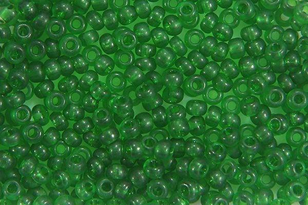 Frosted Holly Green Preciosa Seed Beads