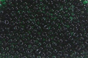 Transparent Midnight Green Preciosa Seed Beads