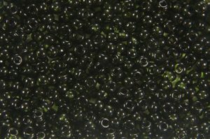 Transparent Dark Olive Preciosa Seed Beads