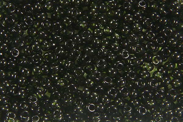 Transparent Dark Olive Preciosa Seed Beads