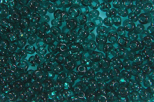 Transparent Teal Preciosa Seed Beads