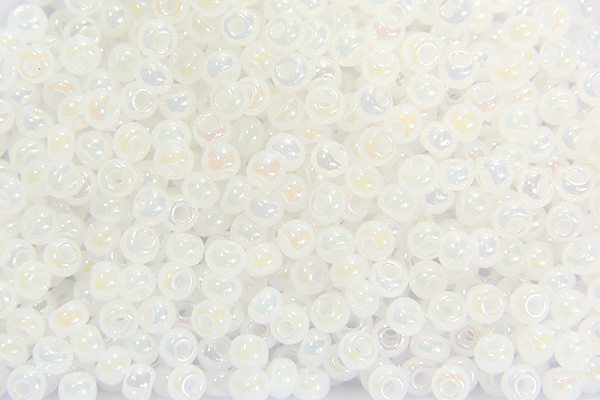 Alabaster Rainbow Preciosa Seed Beads