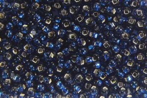 Silver Lined Navy Preciosa Seed Beads