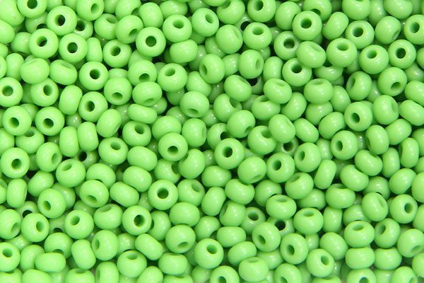 Opaque Spring Green Preciosa Seed Beads