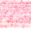 Opaque Strawberry Milk Swirl Czech Glass