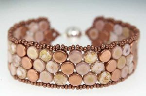 Copper Rose Mosaic Bracelet