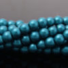 Teal Satin Glass Pearls