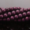 Deep Plum Satin Glass Pearls