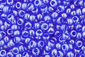 Transparent Lustered Sapphire Toho Round Seed Beads