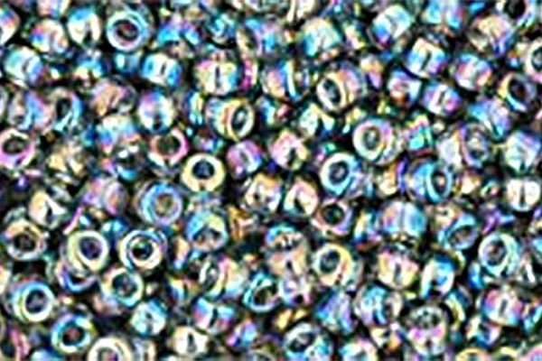 Transparent Rainbow Grey Toho Round Seed Beads