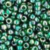 Transparent Rainbow Green Emerald Toho Round Seed Beads