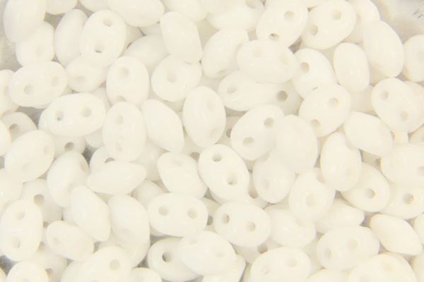 Opaque White Precision Twin Beads