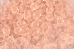 Matt Transparent Blush Precision Twin Beads