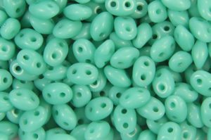 Matt Turquoise Precision Twin Beads