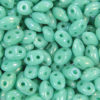 Opaque Turquoise Lustre Precision Twin Beads