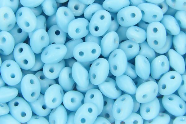 Frosted Sky Blue Precision Twin Beads