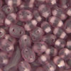 Frosted Transparent Purple Precision Twin Beads