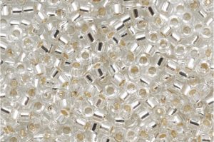 Crystal Silver Lined Delica Beads