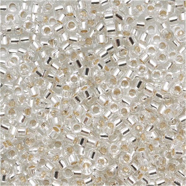 Crystal Silver Lined Delica Beads