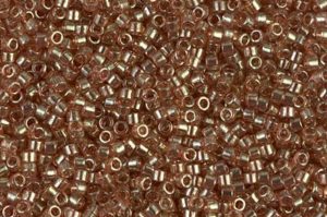 Gold Lustre Rose Delica Beads