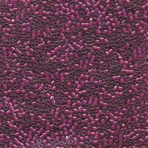 Lined Pale Magenta Luster Delica Beads