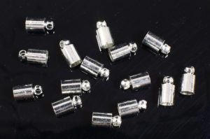 4.5mm Silver Glue In End Caps 16pcs