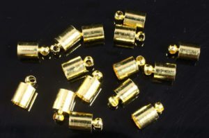 5mm Gold Glue in End Caps 16pcs