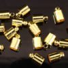 6mm Gold Glue In End Caps 16pcs