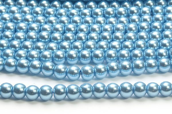 Cool Blue Glass Pearls