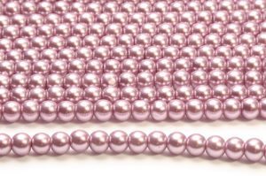 Lilac Glass Pearls