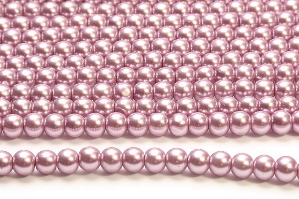 Lilac Glass Pearls