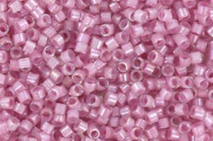 Lined Pale Lilac AB Delica Beads