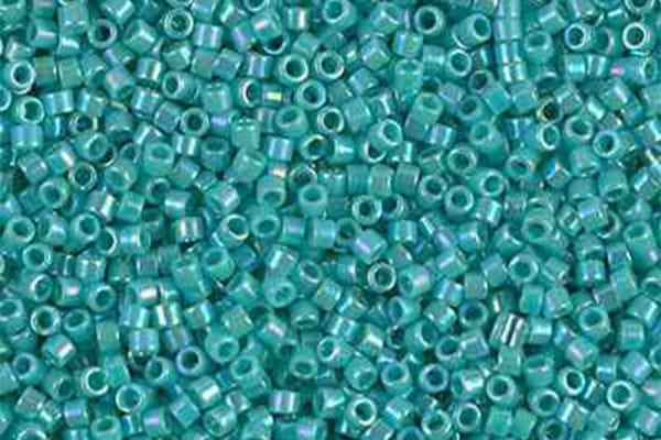 Opaque Turquoise AB Delica Beads