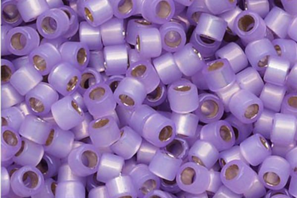 Lavender Transparent Opal Lined Delica Beads