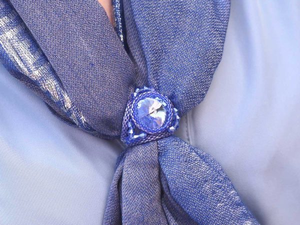 Sea Breeze crystal scarf and sarong ring