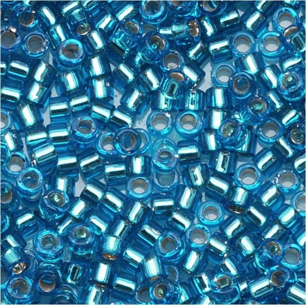 Silver Lined Aquamarine Delica Beads