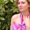 Tropical Sunset crystal scarf and sarong ring