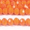 Opaque Tangerine Facetted Crystal Donuts