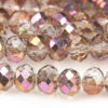 Demi Coated Violet Copper Facetted Crystal Donuts