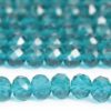 Teal Azure Lustre Facetted Crystal Donuts