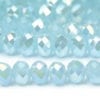 Opaque Baby Blue AB Facetted Crystal Donuts