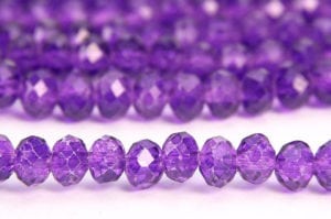 Purple Lightning Facetted Crystal Donuts