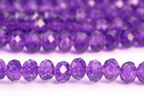 Purple Lightning Facetted Crystal Donuts