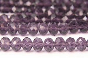 Deep Purple Lustre Facetted Crystal Donuts